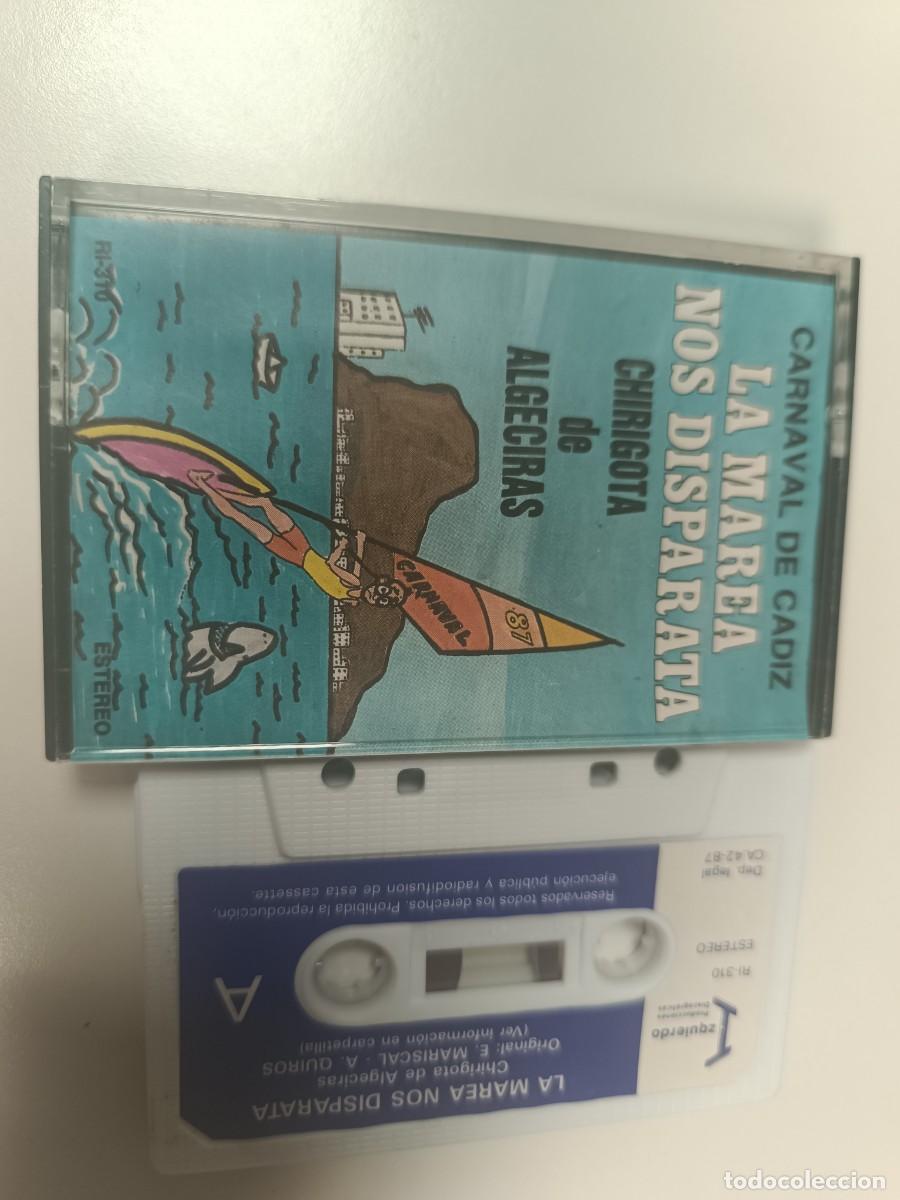 Casetes antiguos: ANTIGUA CINTA CASSETTE DE CARNAVALES DE CADIZ, A&Ntilde;OS 80, DE ALGECIRAS, LA MAREA NOS DISPARATA