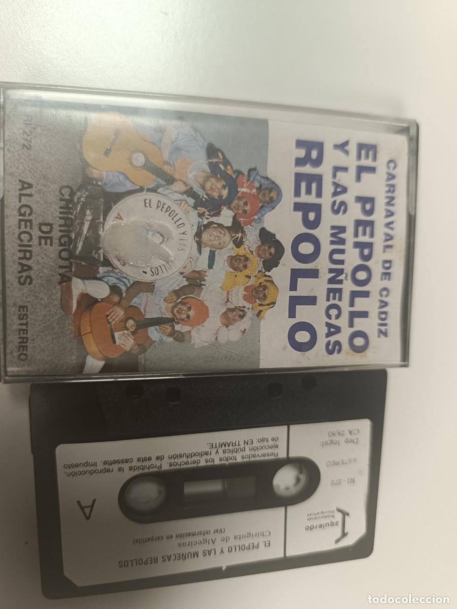 Casetes antiguos: ANTIGUA CINTA CASSETTE DE CARNAVALES DE CADIZ, A&Ntilde;OS 80, DE ALGECIRAS, EL PEPOLLO Y LAS MU&Ntilde;ECAS REPOL