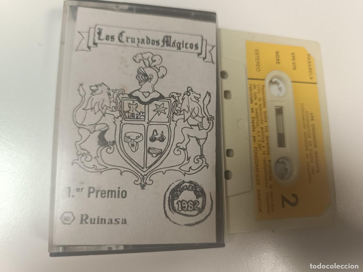 Casetes antiguos: ANTIGUA CINTA CASSETTE DE CARNAVALES DE CADIZ, A&Ntilde;OS 80, PRIMER PREMIO LOS CRUZADOS MAGICOS