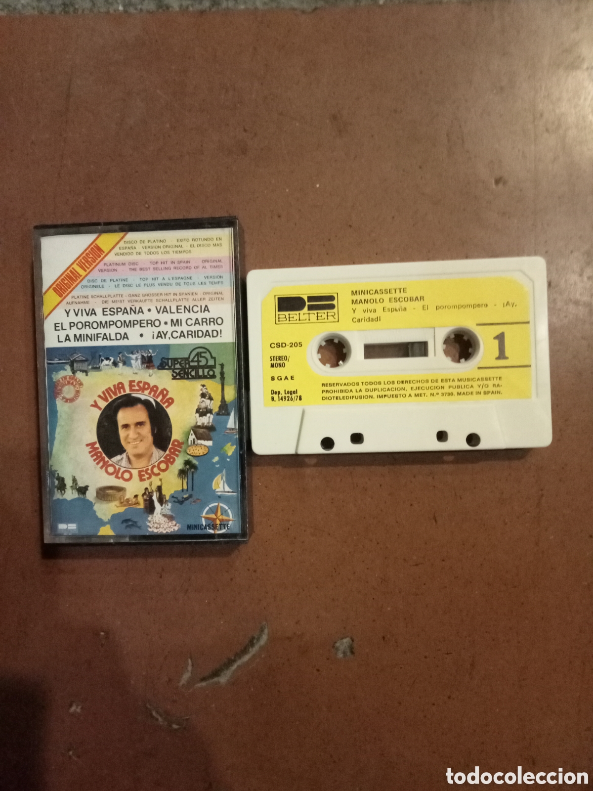 Casetes antiguos: Minicassette Manolo Escobar CSD 205