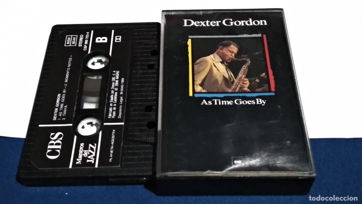 Casetes antiguos: DEXTER GORDON / AS TIME GOES BY - MAESTROS DEL JAZZ 1989 CASETE CINTA CASSETTE