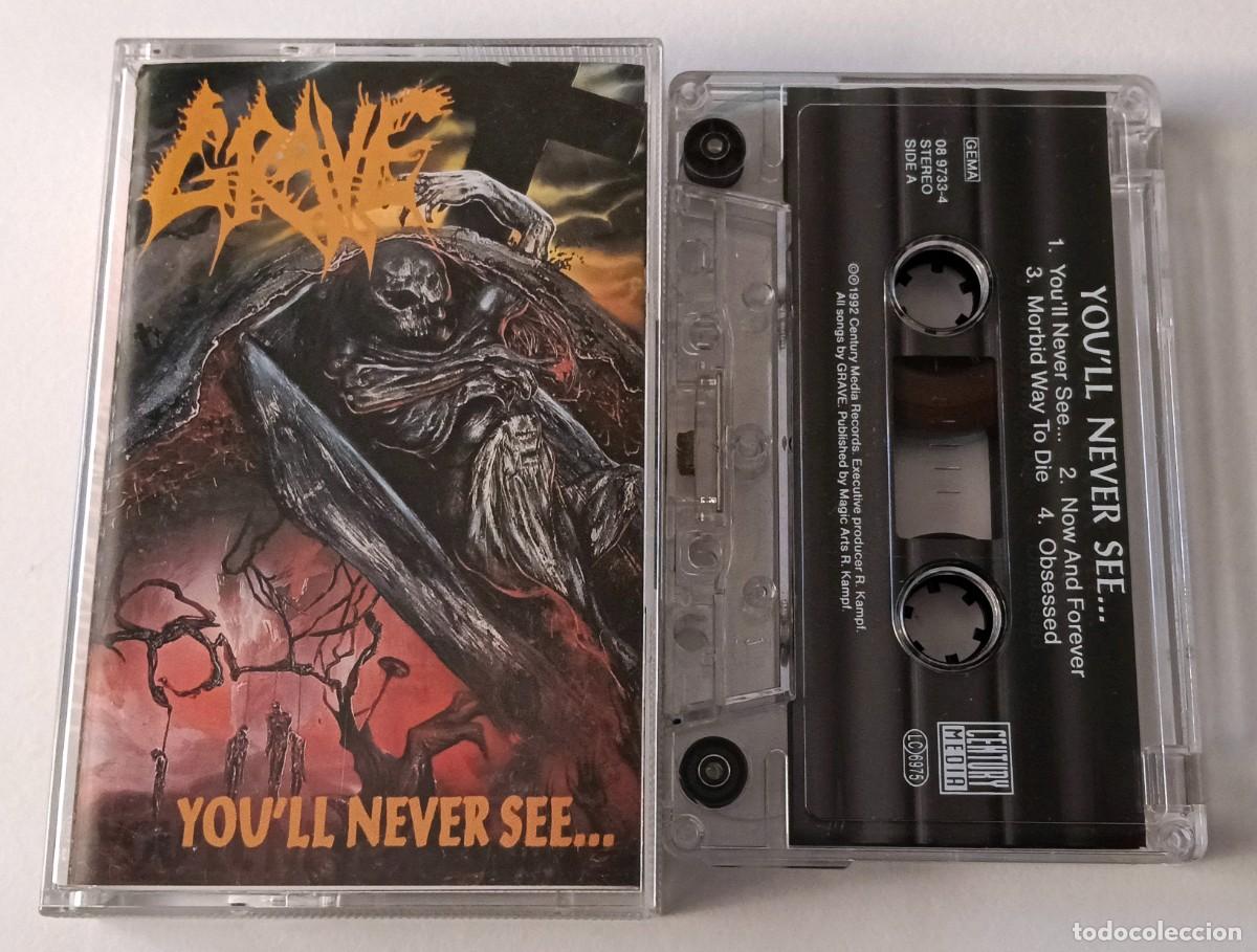 Casetes antiguos: CASSETTE GRAVE - YOU&acute;LL NEVER SEE... - Foto 1