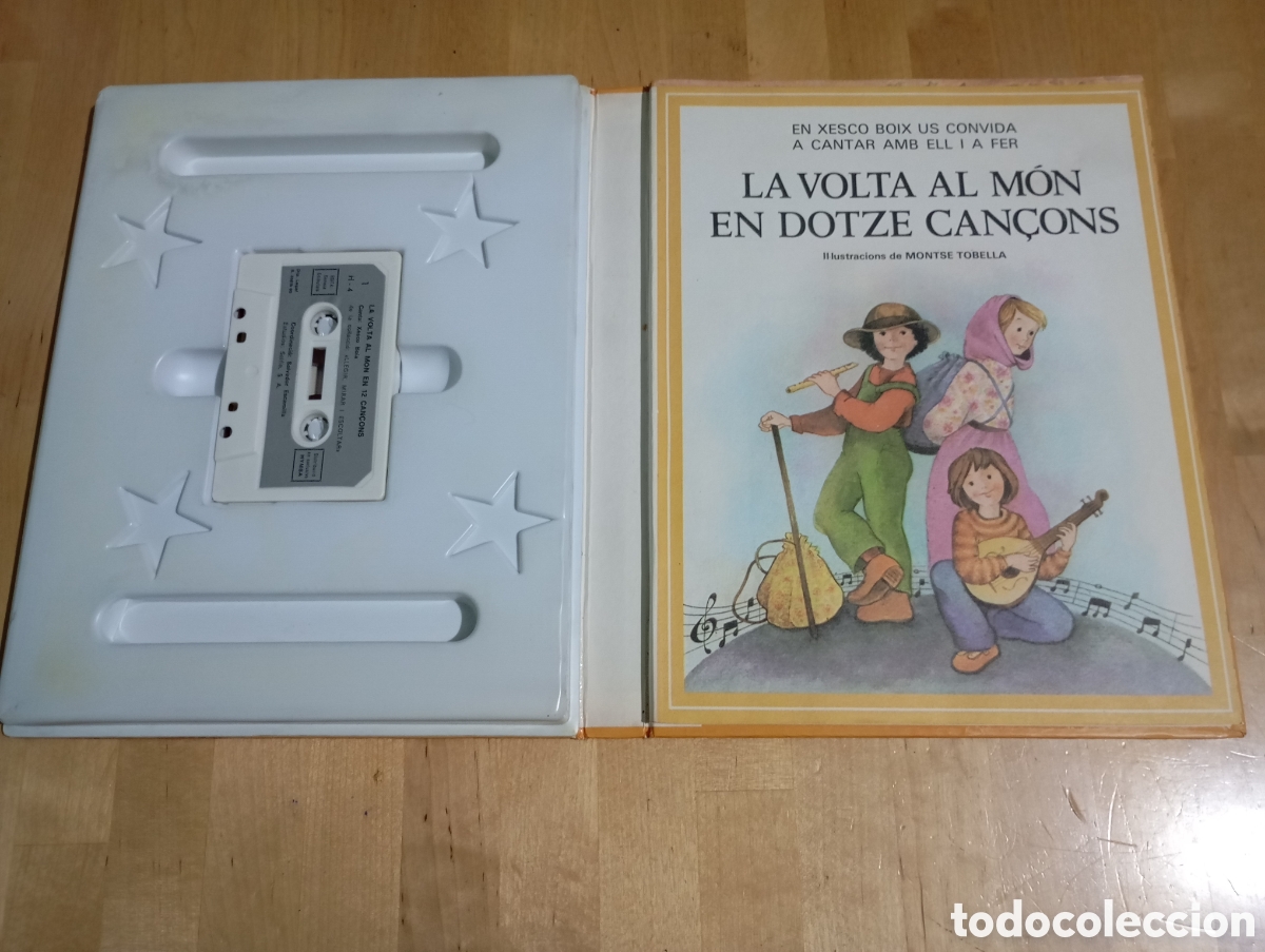 Casetes antiguos: Volta al Mon Dotze Can&ccedil;ons Xesco Boix libro casete canci&oacute;n popular gallega euskera Catal&agrave; Bella Ciao