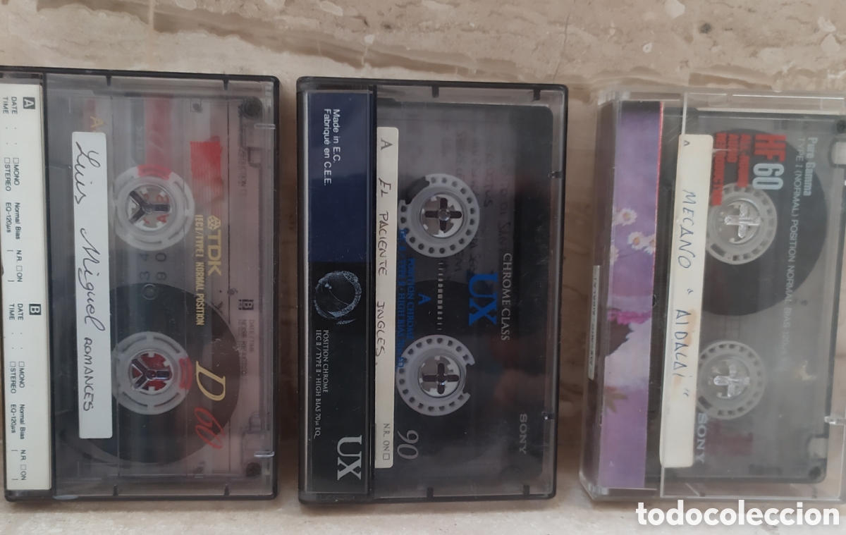 Casetes antiguos: Lote de 3 cintas de casete para regrabar