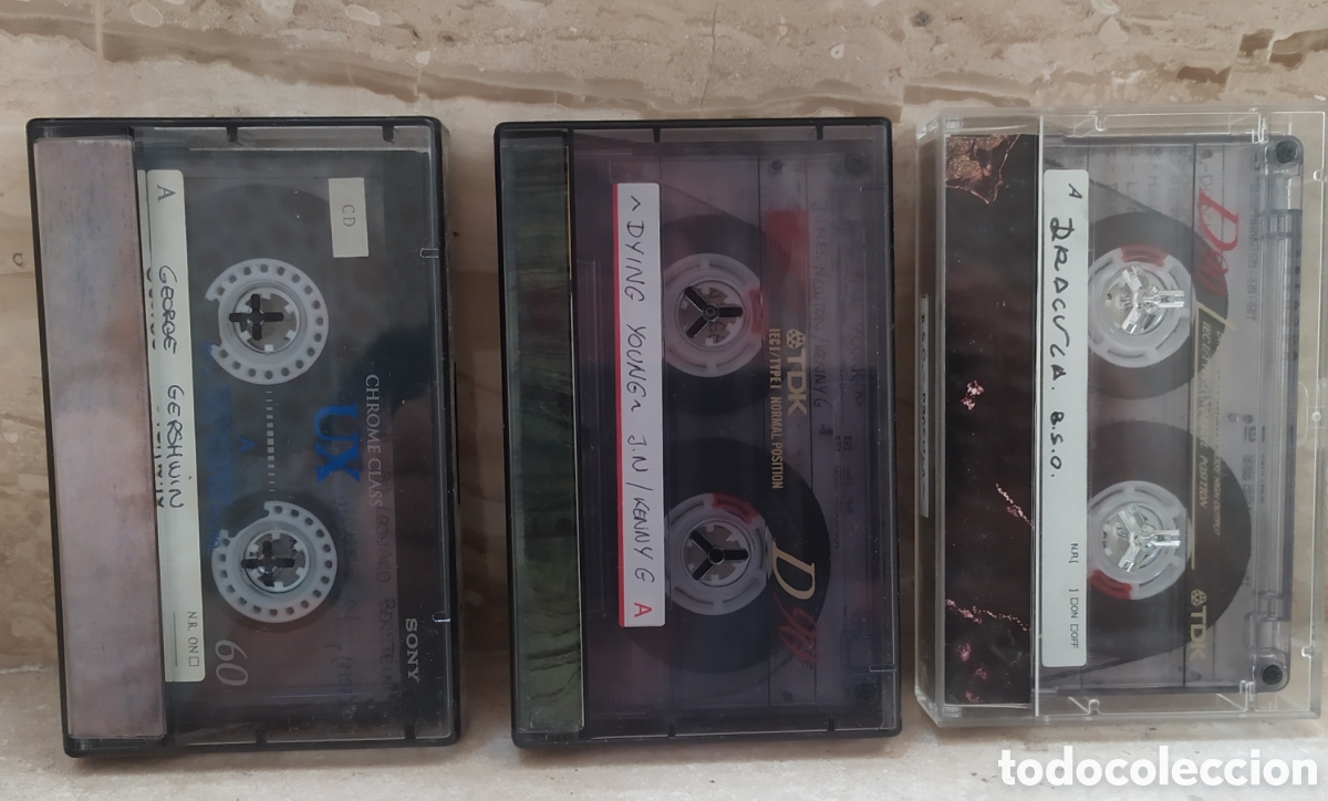 Casetes antiguos: Lote de 3 cintas de casete para regrabar