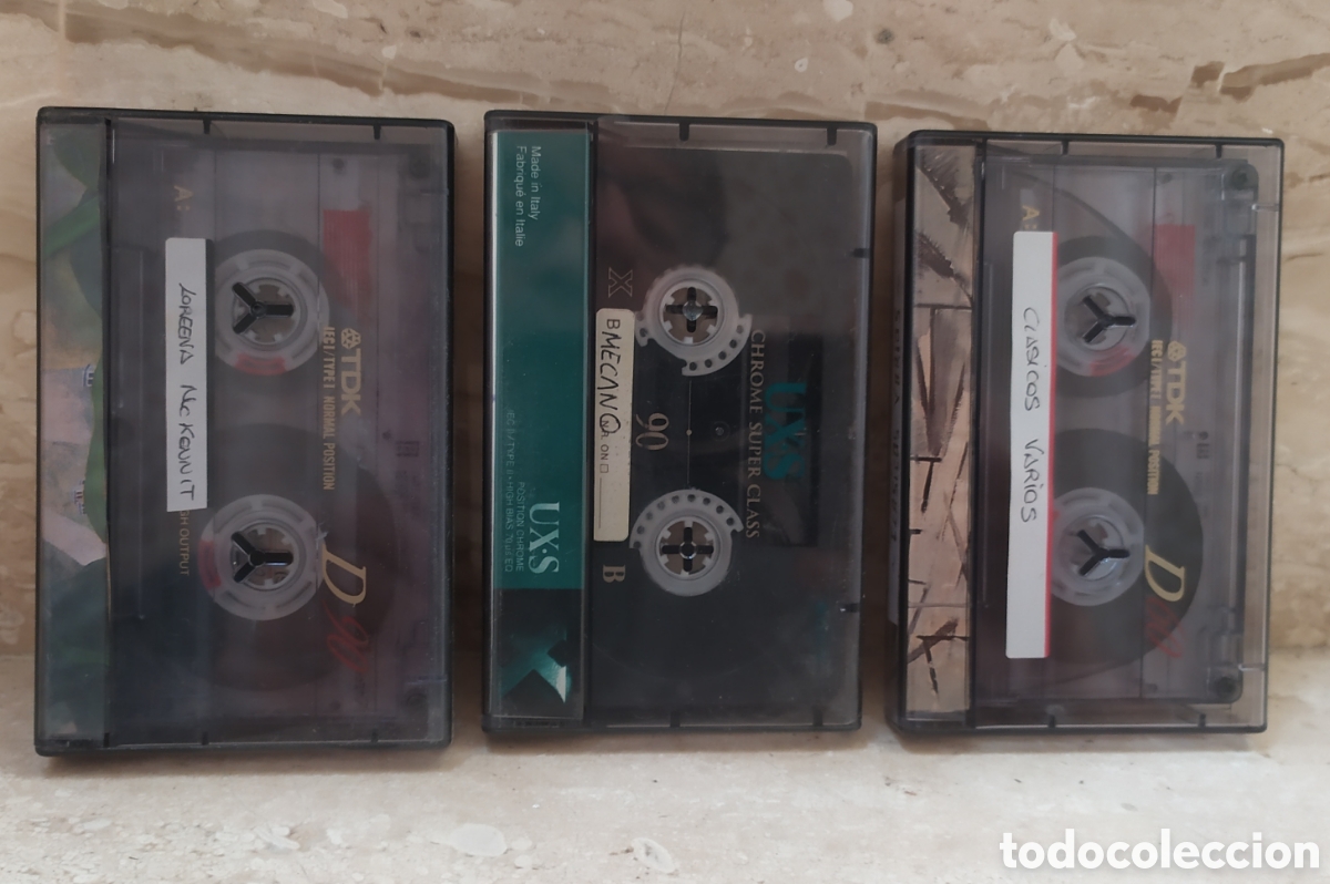 Casetes antiguos: Lote de 3 cintas de casete para regrabar