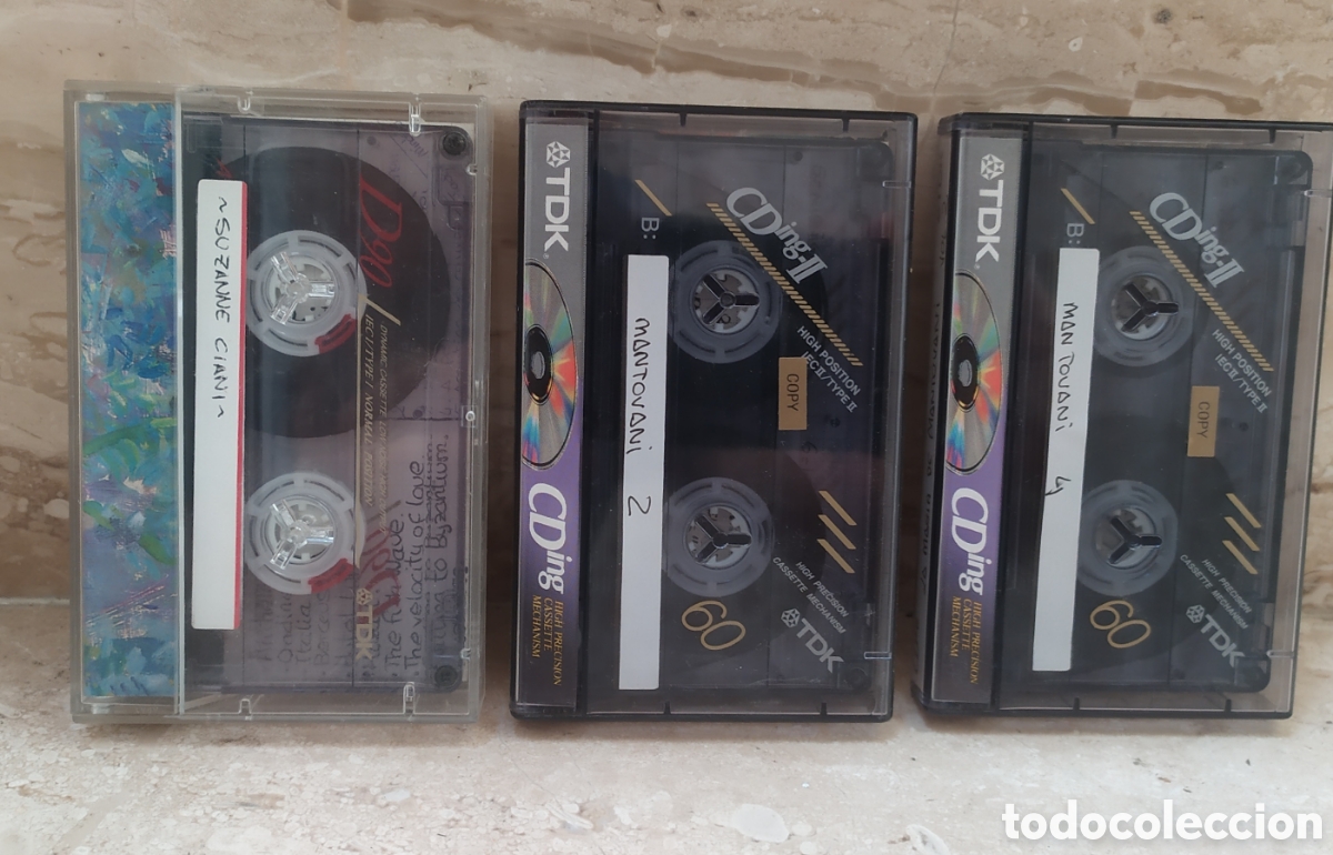 Casetes antiguos: Lote de 3 cintas de casete para regrabar