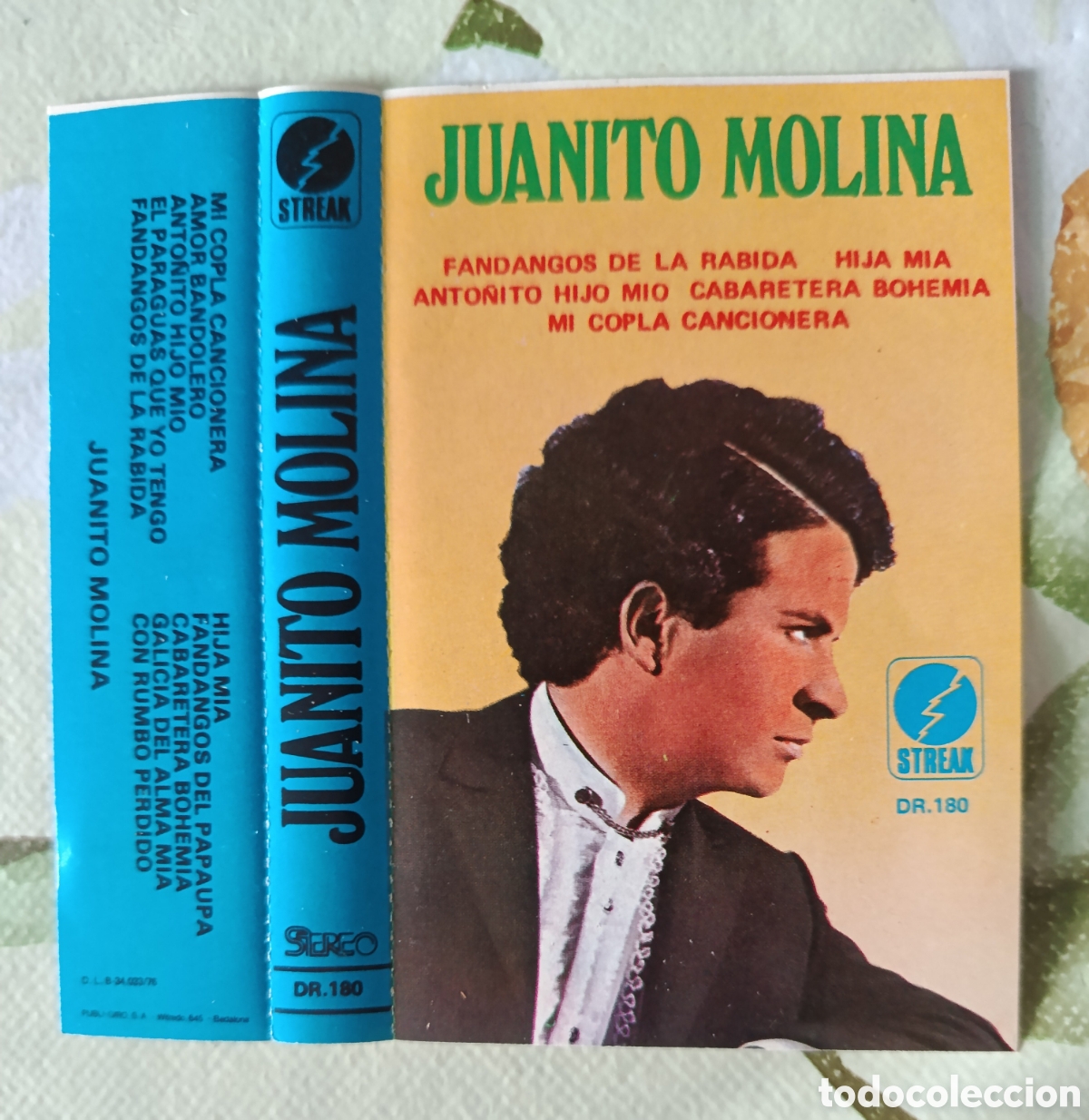 Casetes antiguos: Juanito Molina casette sello Streak editado en Espa&ntilde;a a&ntilde;o 1976.