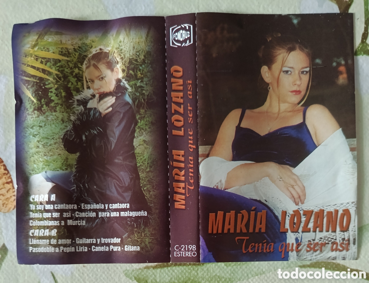 Casetes antiguos: Mar&iacute;a Lozano casette sello Fonuruz editado en Espa&ntilde;a a&ntilde;o 2000