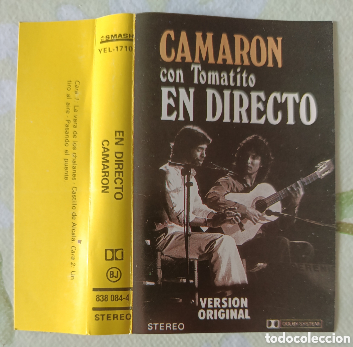 Cassette antiche: Camar&oacute;n de la Isla en directo casette sello Smash editado en Espa&ntilde;a a&ntilde;o 1987.