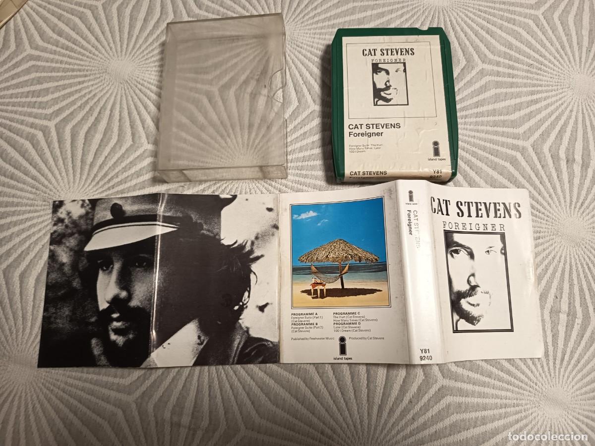 Casetes antiguos: Cat Stevens &ndash; Foreigner 8 track, stereo 8, 8 pistas