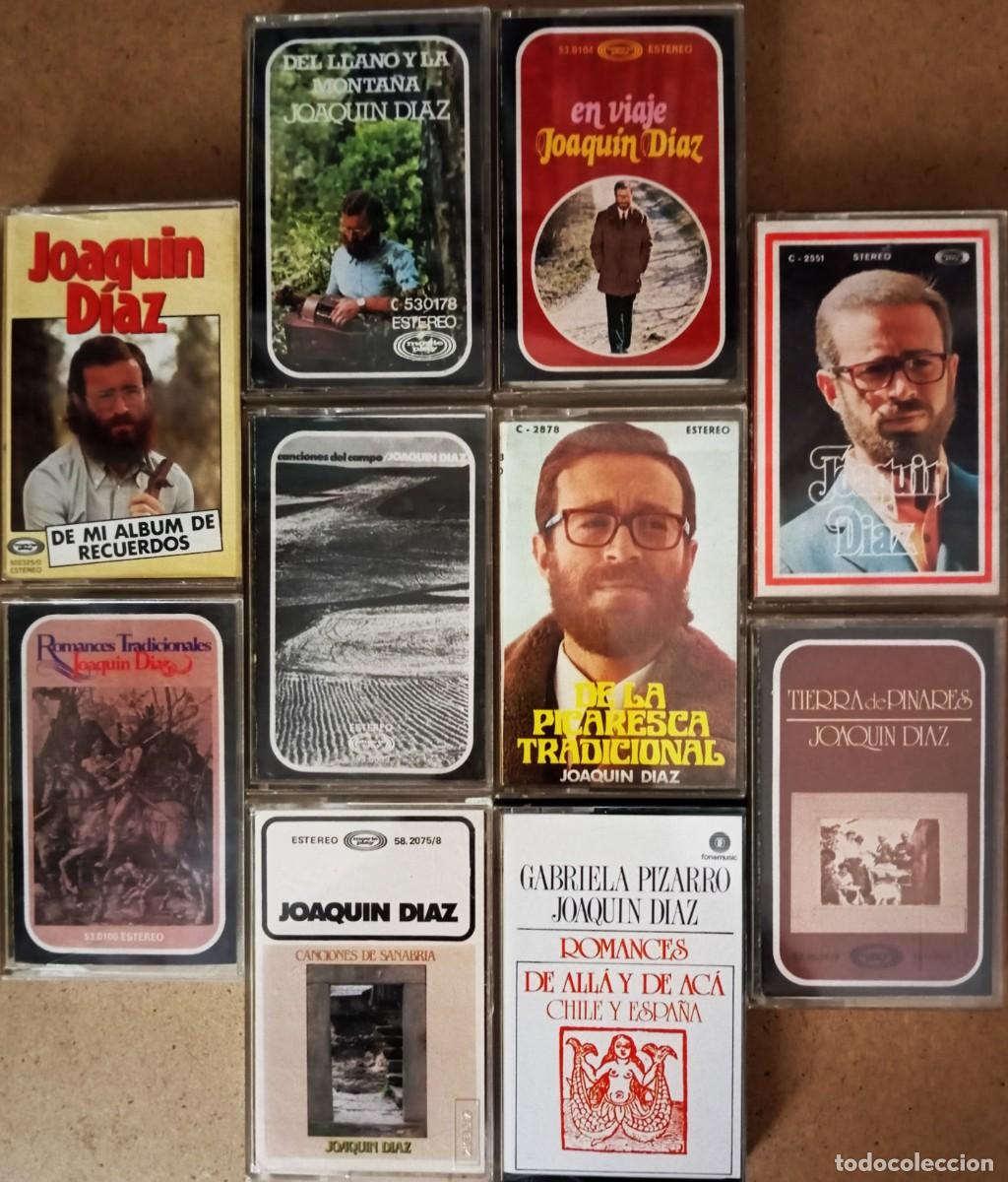 Casetes antiguos: Folklore - Lote 10 cintas de JOAQUIN DIAZ: En viaje, Romances, Tierra de pinares, Picaresca...