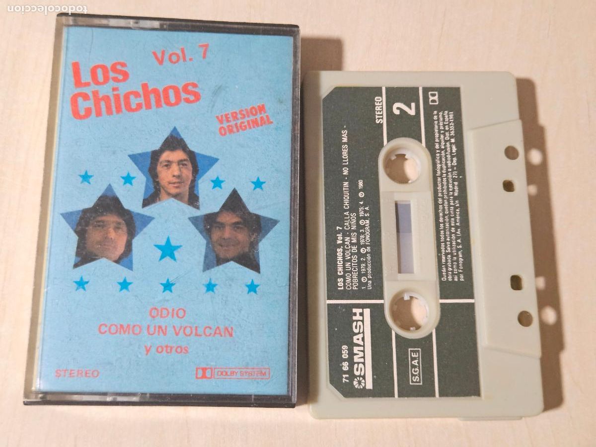 Casetes antiguos: LOS CHICHOS - CASETE - ODIO COMO UN VOLCAN Y OTROS - VOL 7