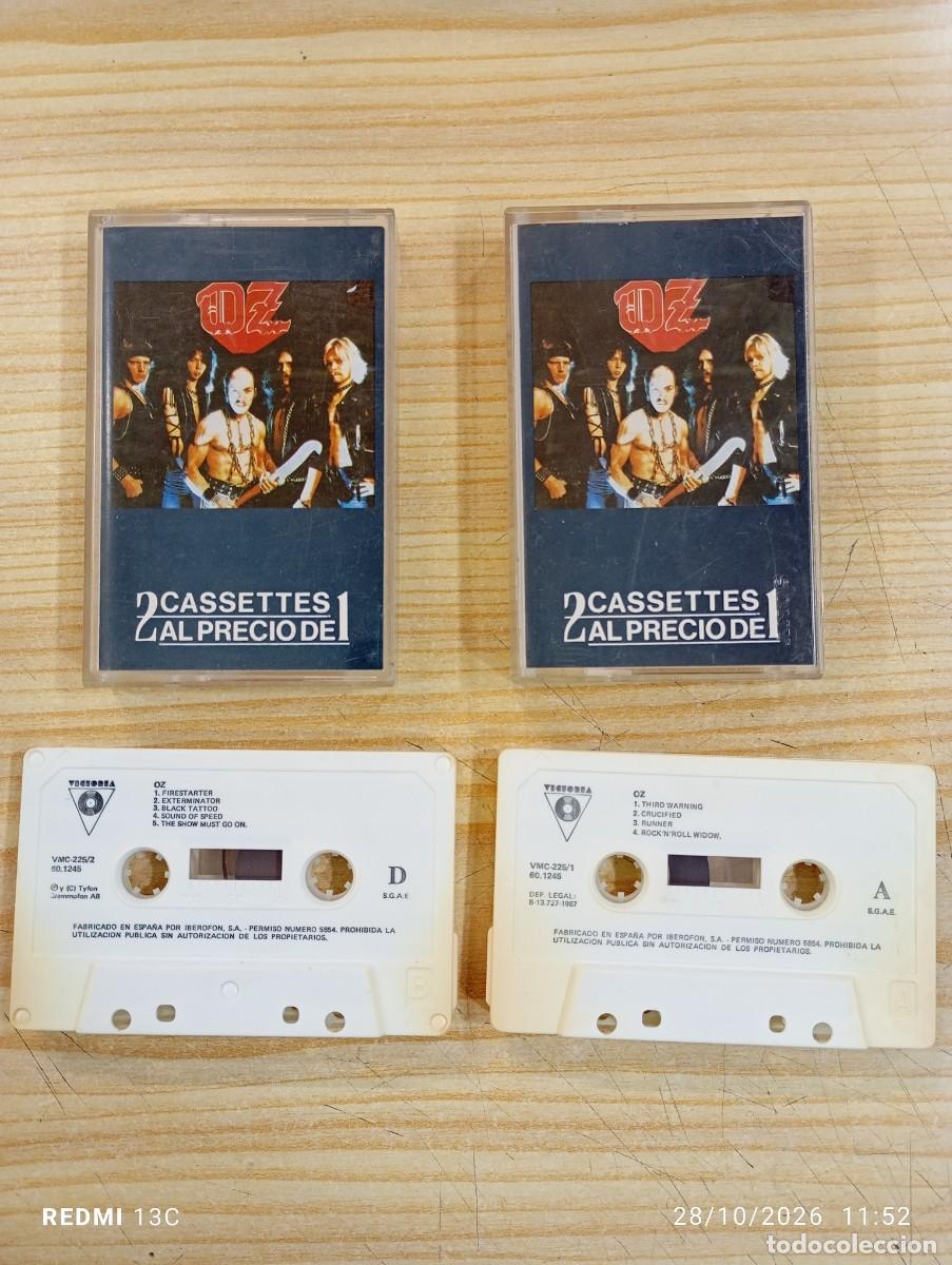 Casetes antiguos: Doble Casete - Oz &ndash; III Warning / Decibel Storm - Volumen 1 y 2