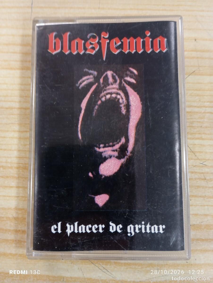 Casetes antiguos: Casete Maqueta Demo - Blasfemia - El Placer De Gritar - En excelente estado - Trash - Death
