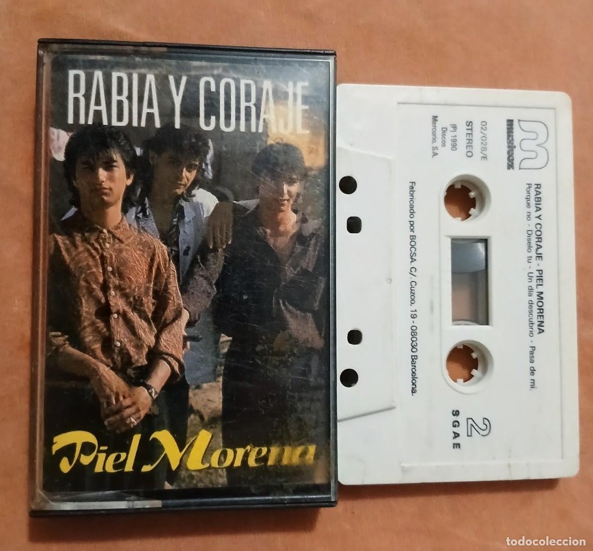 Casetes antiguos: PIEL MORENA - RABIA Y CORAJE - MUSIVOZ 1990 - CASETE