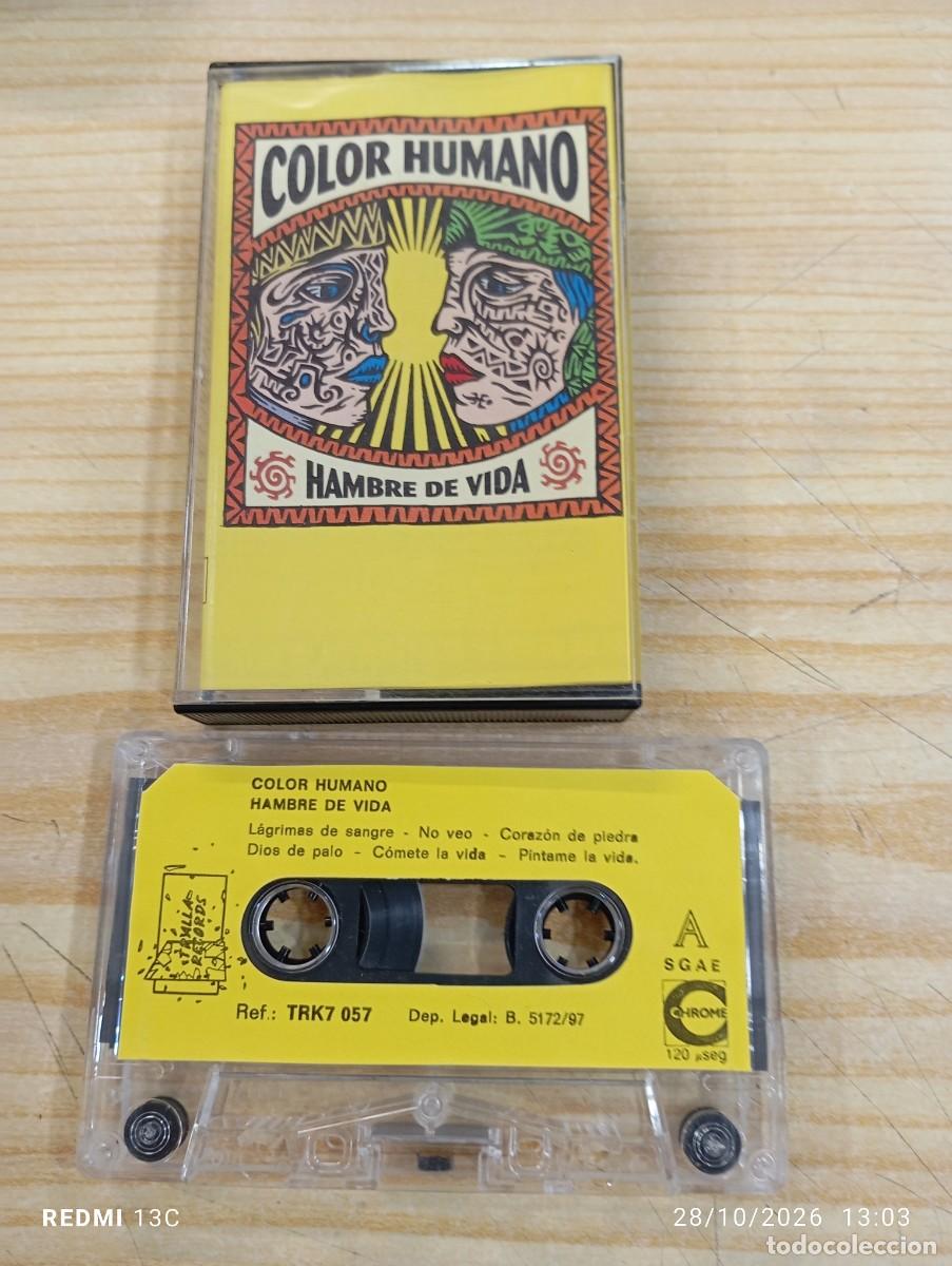 Casetes antiguos: Casete - Color Humano &lrm;&ndash; Hambre de Vida- EXCELENTE COPIA - Tralla Recods