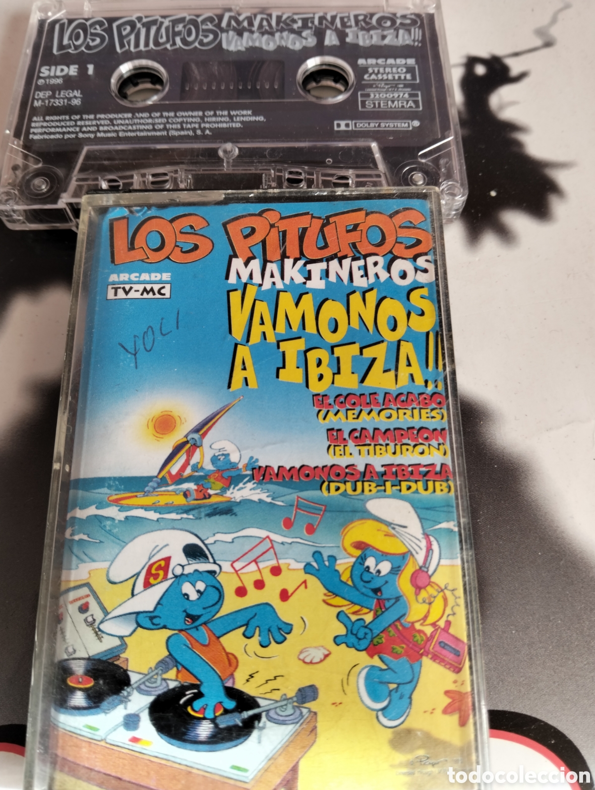 Casetes antiguos: casete cassette los pitufos makineros v&aacute;monos a Ibiza