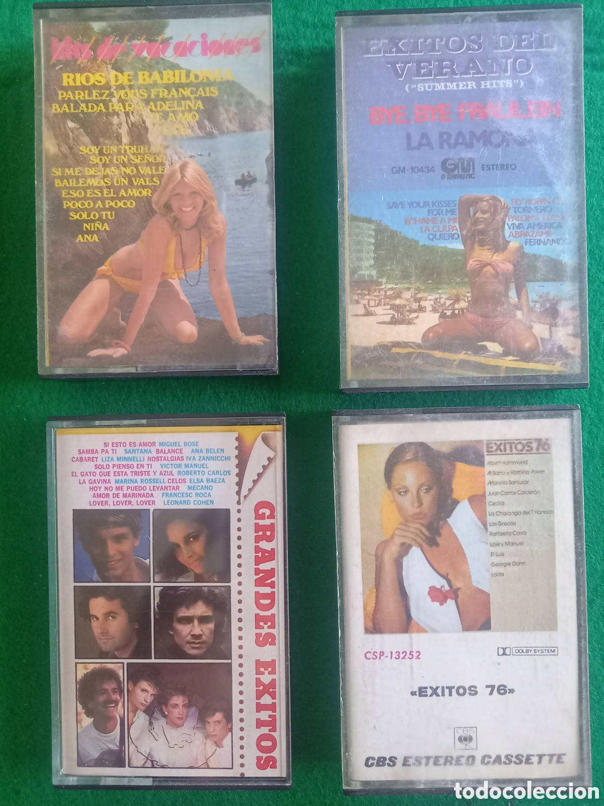 Casetes antiguos: Lote 4 Casetes Variados A&ntilde;os 70/80 - Grandes &Eacute;xitos, Pop, Rumba y Mel&oacute;dico - Ideal