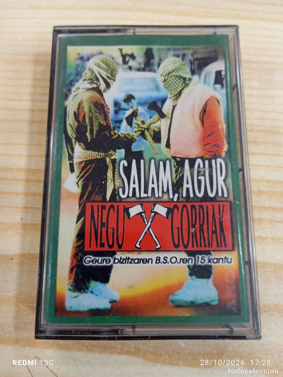Casetes antiguos: Casete -Negu Gorriak &lrm;&ndash; Salam, Agur - Gran copia
