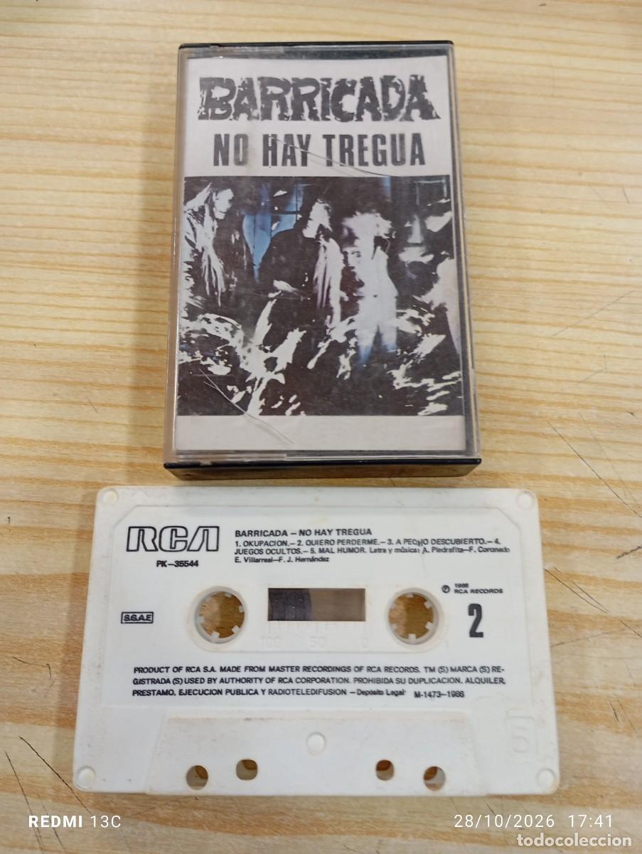 Casetes antiguos: Casete - Barricada - No hay tregua