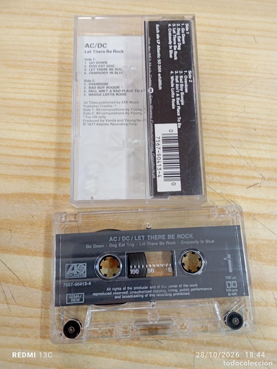 Casetes antiguos: Casete - AC/DC - Let There Be Rock - Foto 2