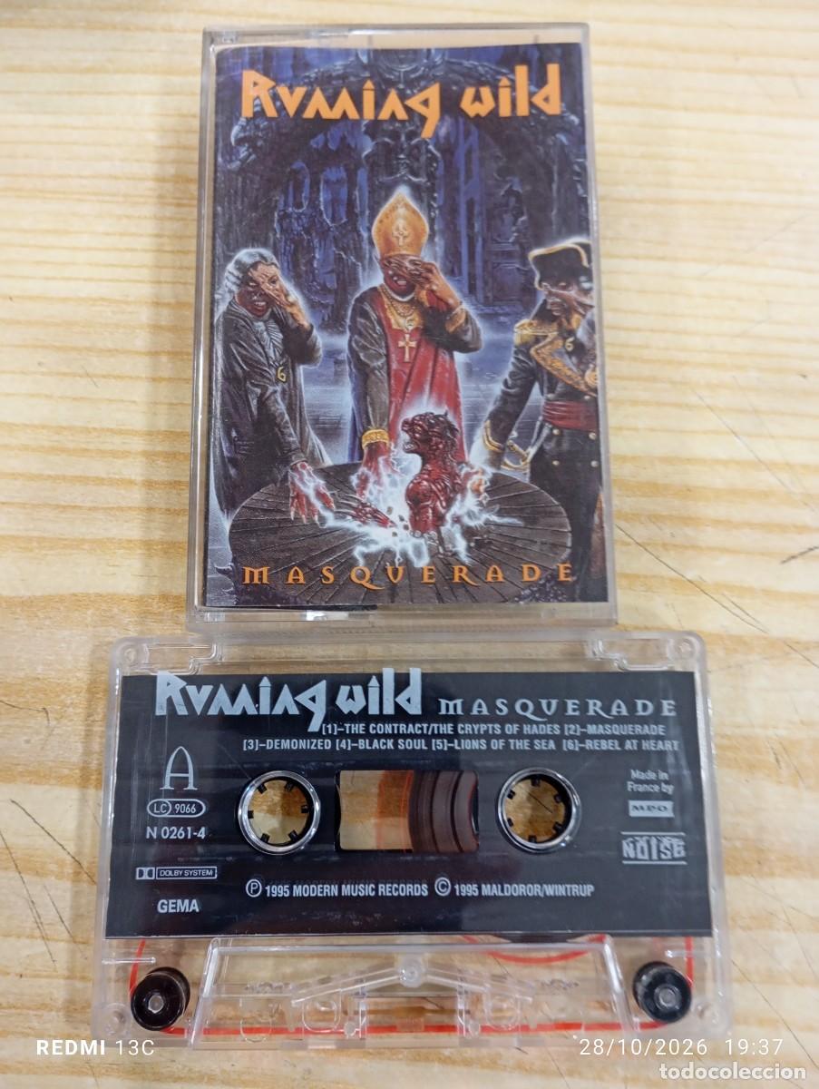 Casetes antiguos: Casete - Running Wild &lrm;&ndash; Masquerade - Excelente copia