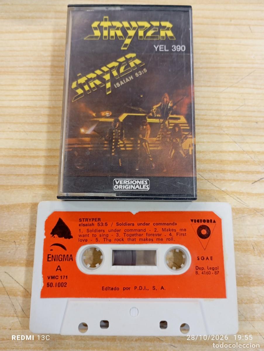 Casetes antiguos: Casete - Stryper - Soldiers Under Command - Buena copia