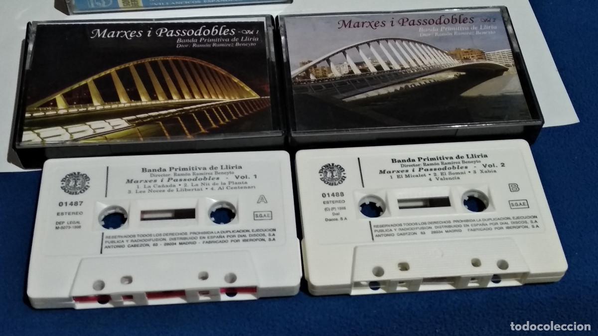 Casetes antiguos: BANDA PRIMITIVA DE LLIRIA / MARXES I PASSDOBLES VOL 1 Y 2 - CASETE CINTA CASSETTE