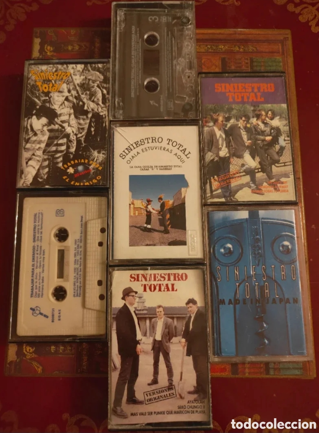 Casetes antiguos: Lote Siniestro Total 7 Casetes - Made in Japan, Trabajar para el enemigo, Ojal&aacute; estuvieras aqu&iacute;...