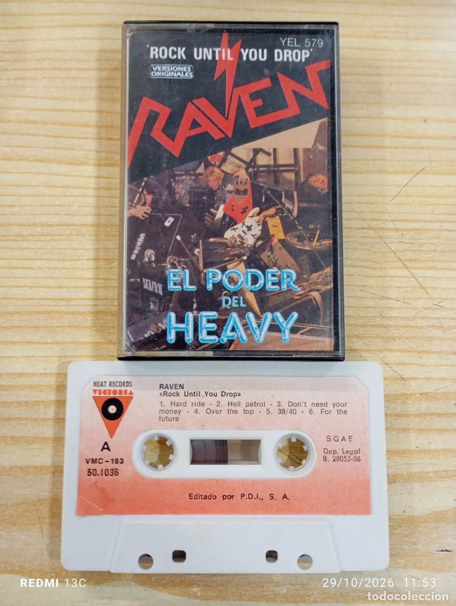 Casetes antiguos: Casete - Raven &ndash; Rock Until You Drop- GRAN COPIA