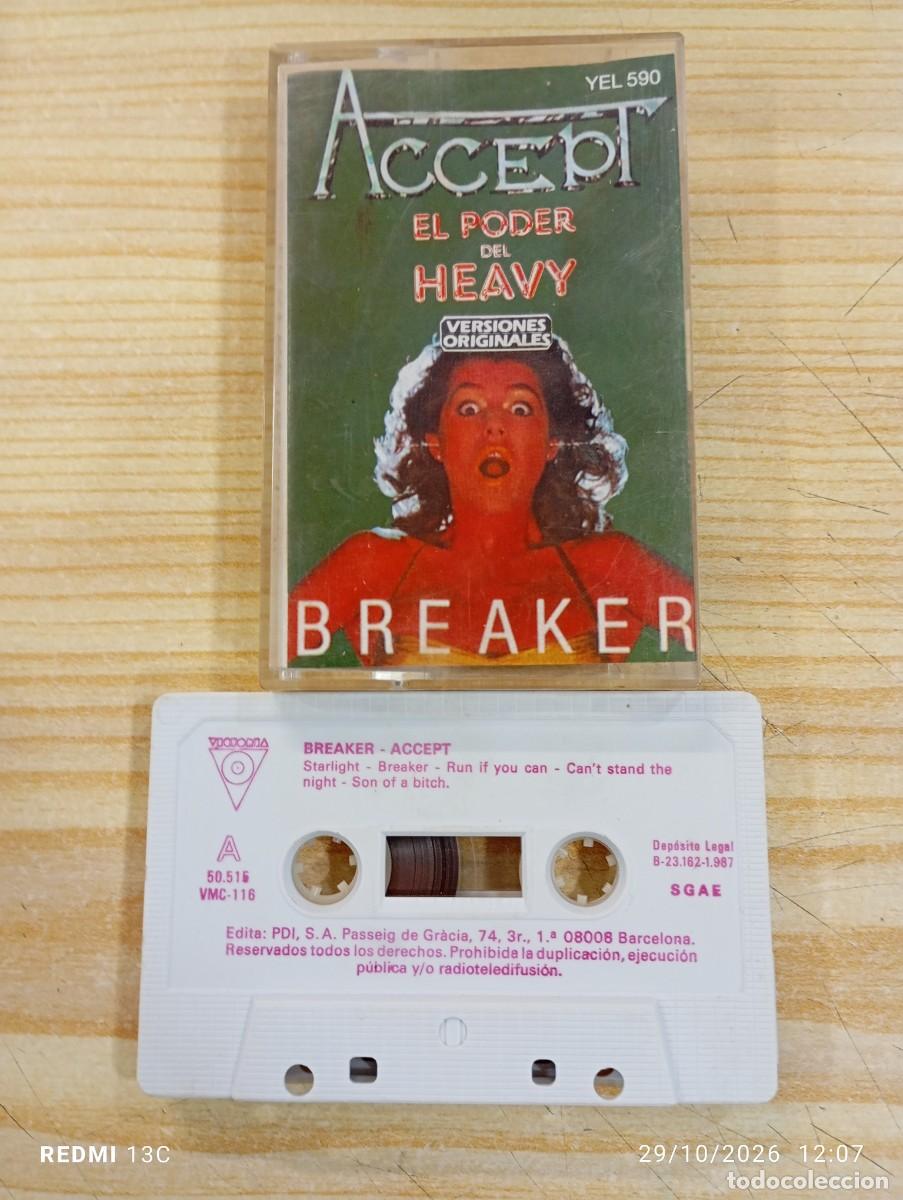 Casetes antiguos: Casete - Accept - Breaker - GRAN COPIA