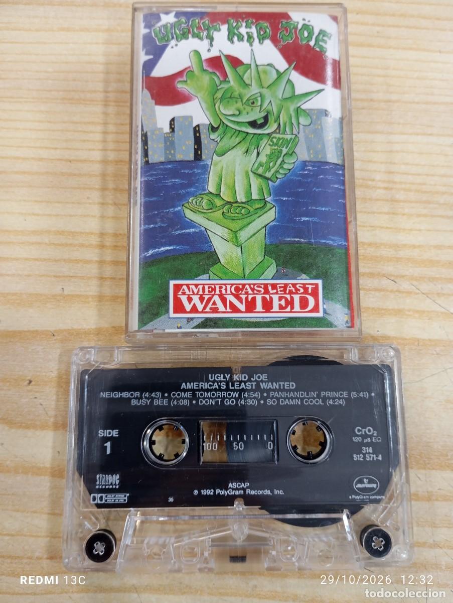 Casetes antiguos: Casete - Ugly Kid Joe &ndash; America's Least Wanted - GRAN COPIA