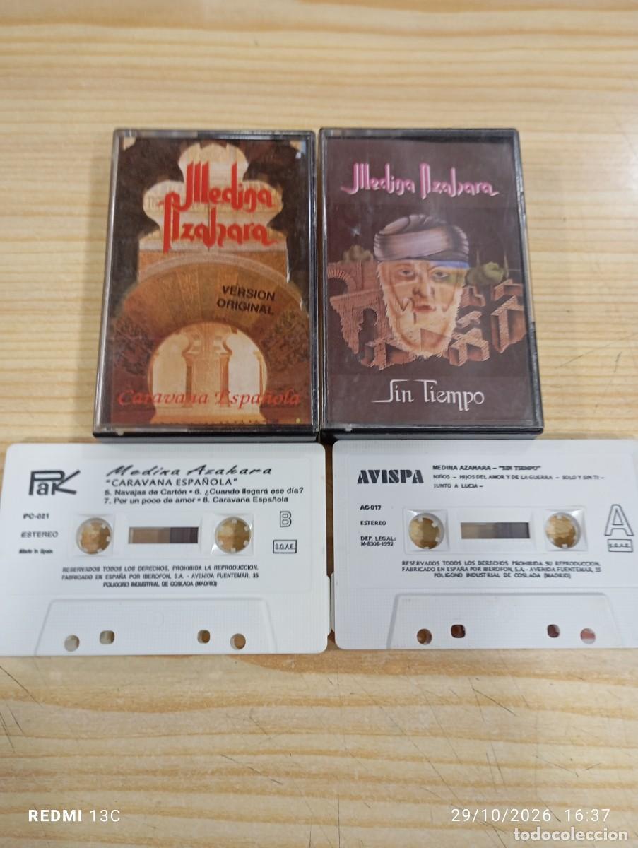 Casetes antiguos: Casete - Lote - 2 K7s Medina Azahara - Sin Tiempo y Caravana Espa&ntilde;ola