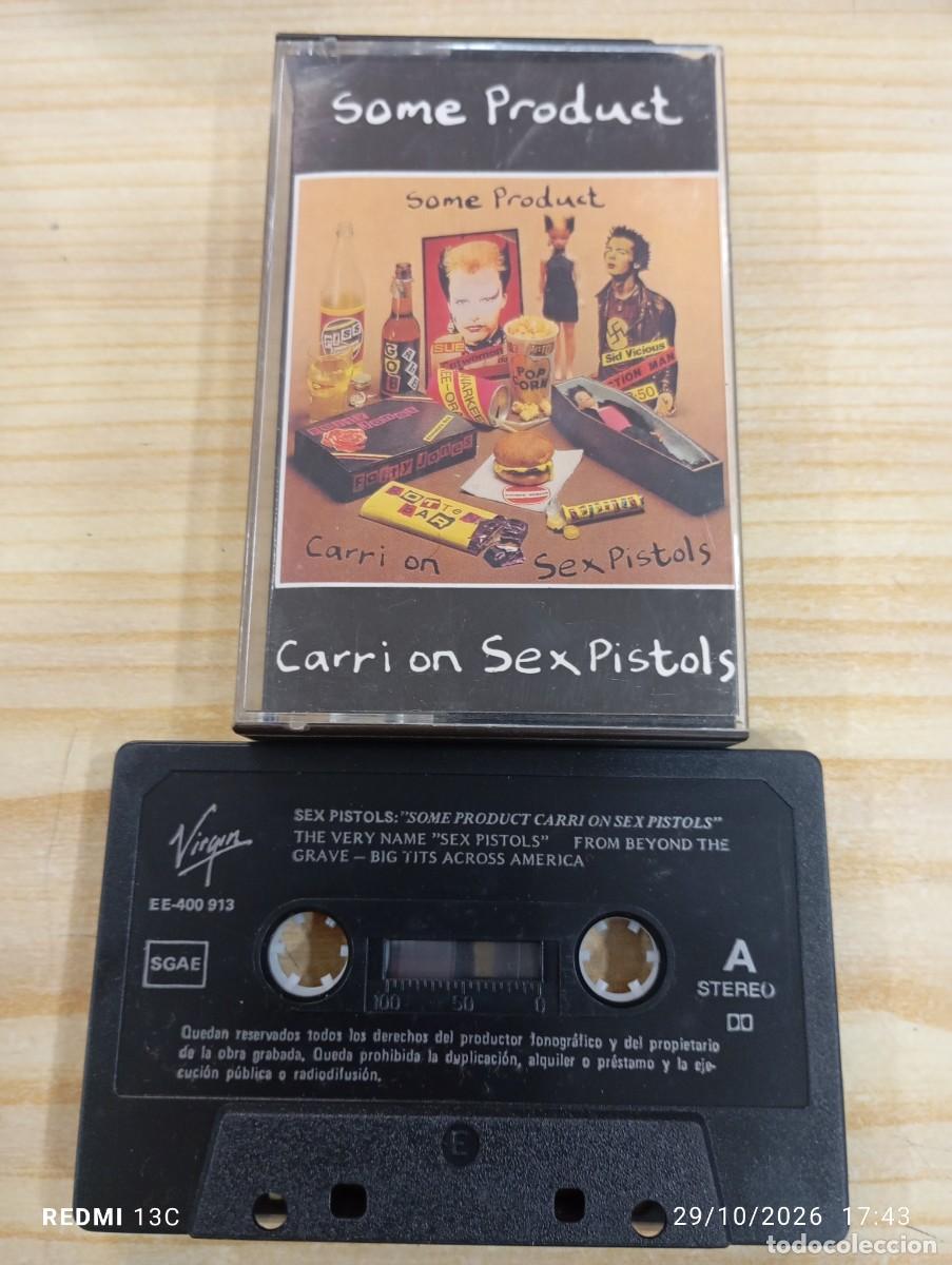 Casetes antiguos: Casete - Sex Pistols &lrm;&ndash; Some Product - Carri On Sex Pistols