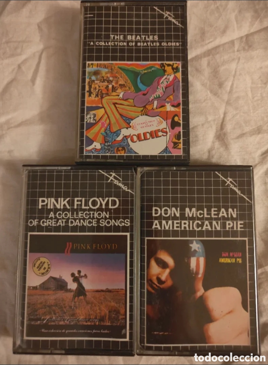 Casetes antiguos: Lote 3 Casetes Serie Fama EMI: Pink Floyd, The Beatles y Don McLean (American Pie)