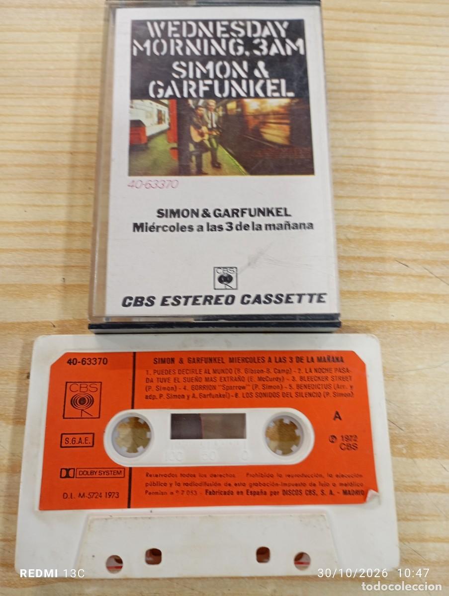 Casetes antiguos: Casete - Simon & Garfunkel - Mi&eacute;rcoles A Las 3 De La Ma&ntilde;ana - En buen estado