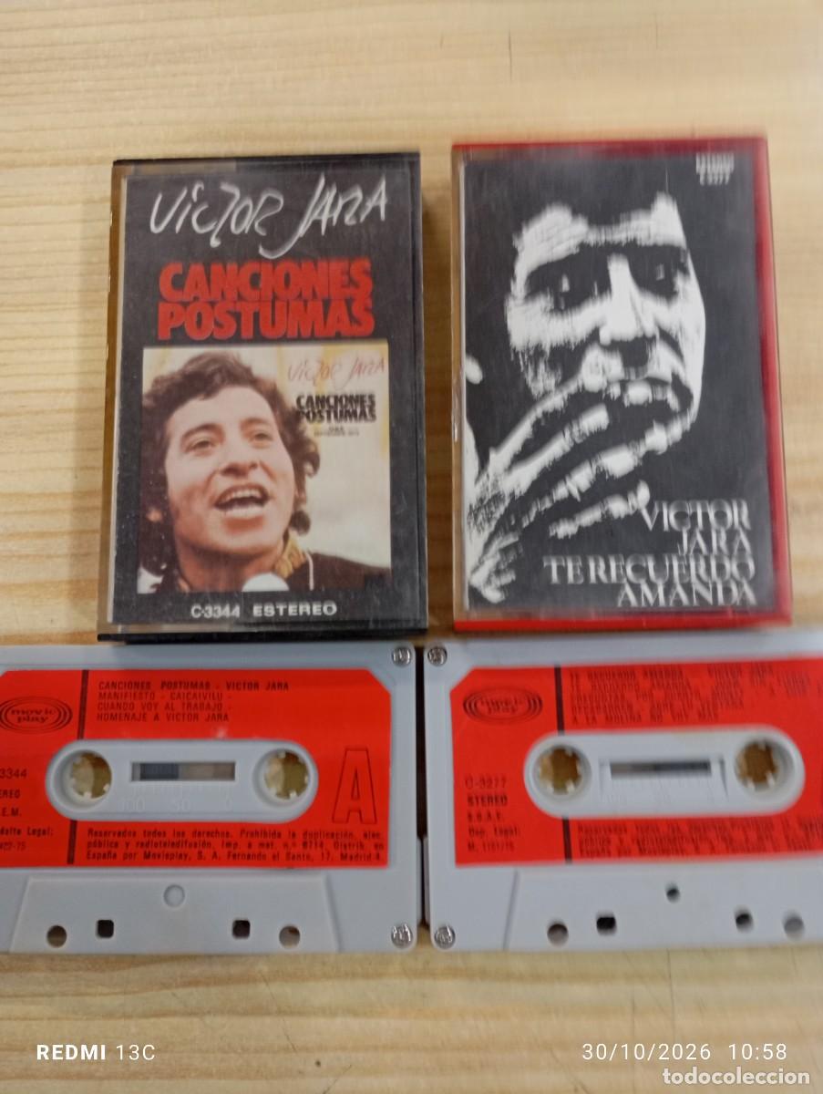 Casetes antiguos: Casete - Lote Victor Jara - Canciones Postumas + Te recuerdo Amanda