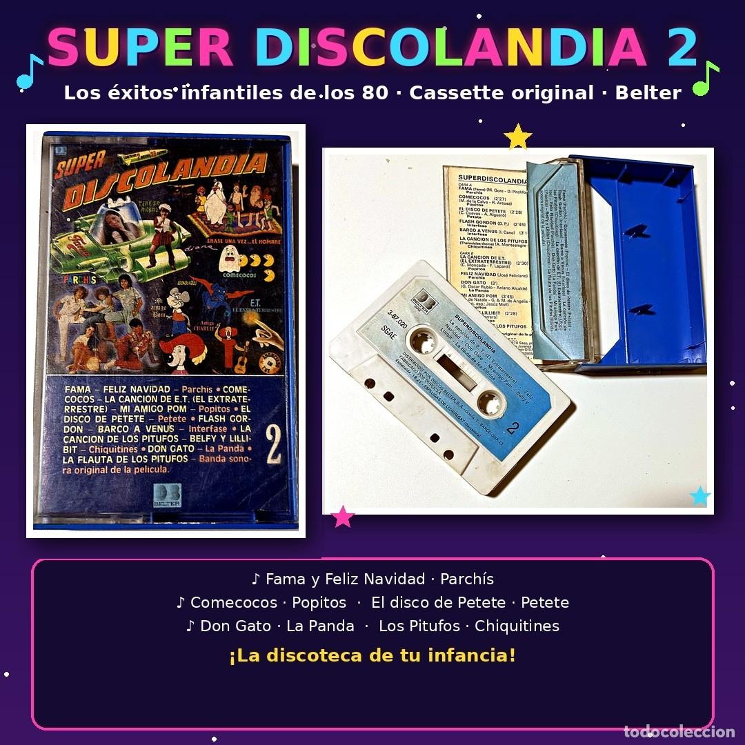 Casetes antiguos: CASSETTE SUPER DISCOLANDIA 2 - PARCH&Iacute;S, PETETE, POPITOS, LA PANDA - BELTER A&Ntilde;OS 80 - ORIGINAL