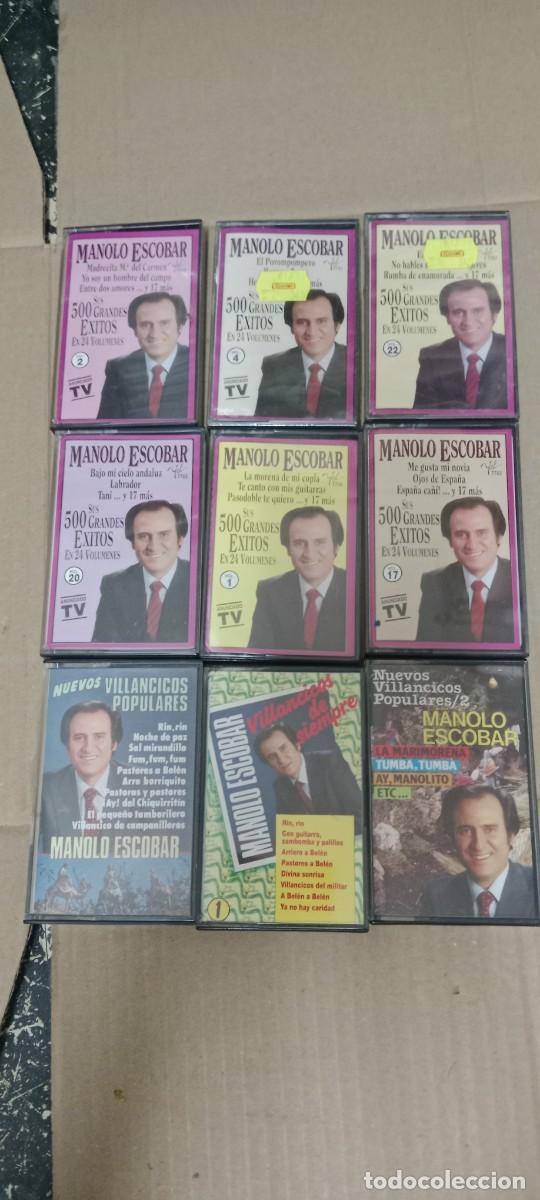 Casetes antiguos: LOTE DE 9 CINTAS DE MANOLO ESCOBAR LAS DE FOTO CASETE MUSICA CAS-67
