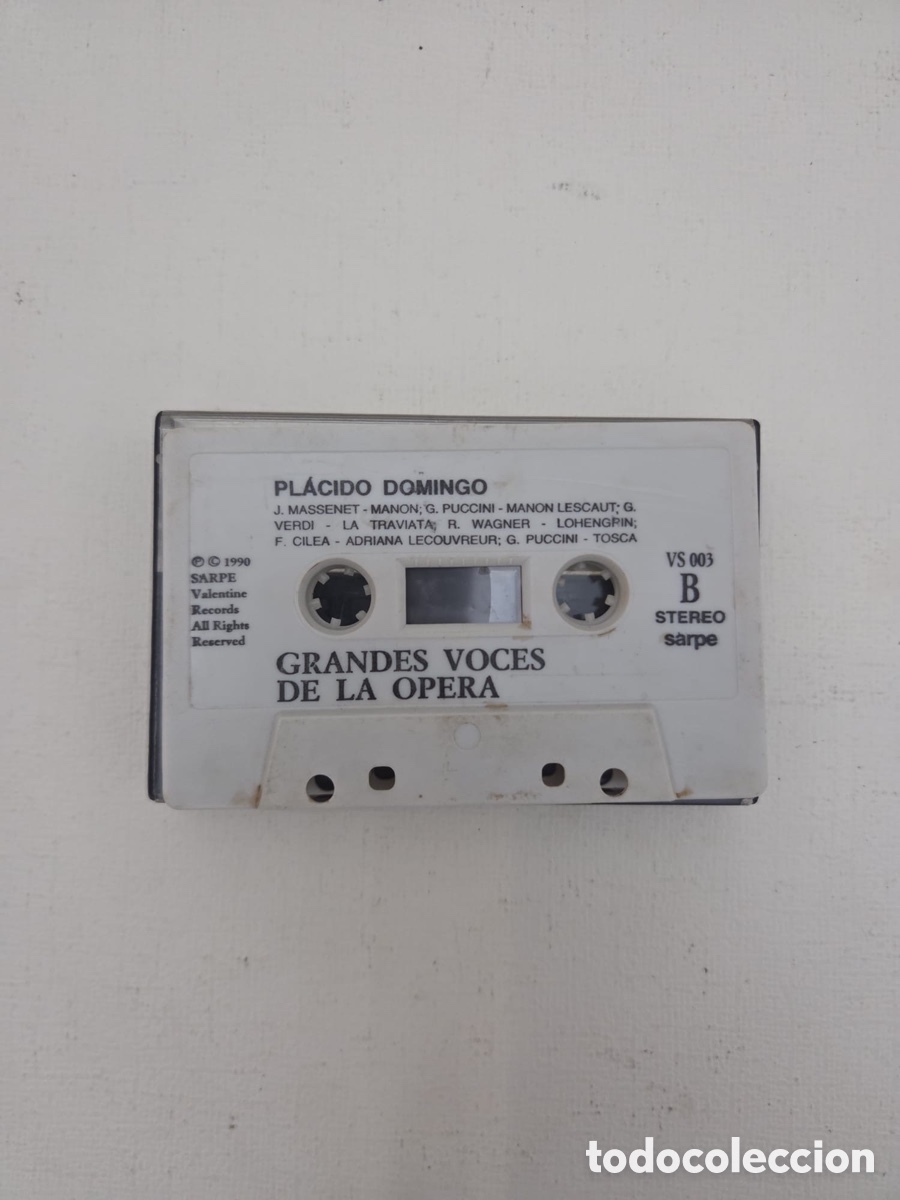 Casetes antiguos: Grandes Voces de la &Oacute;pera &ndash; Pl&aacute;cido Domingo.