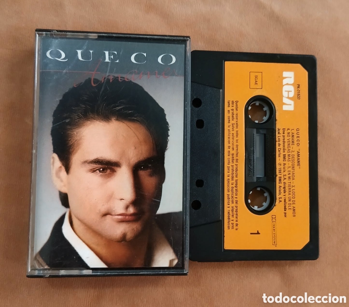 Casetes antiguos: QUECO &bull; AMAME &bull; 1987 &bull; CASETE