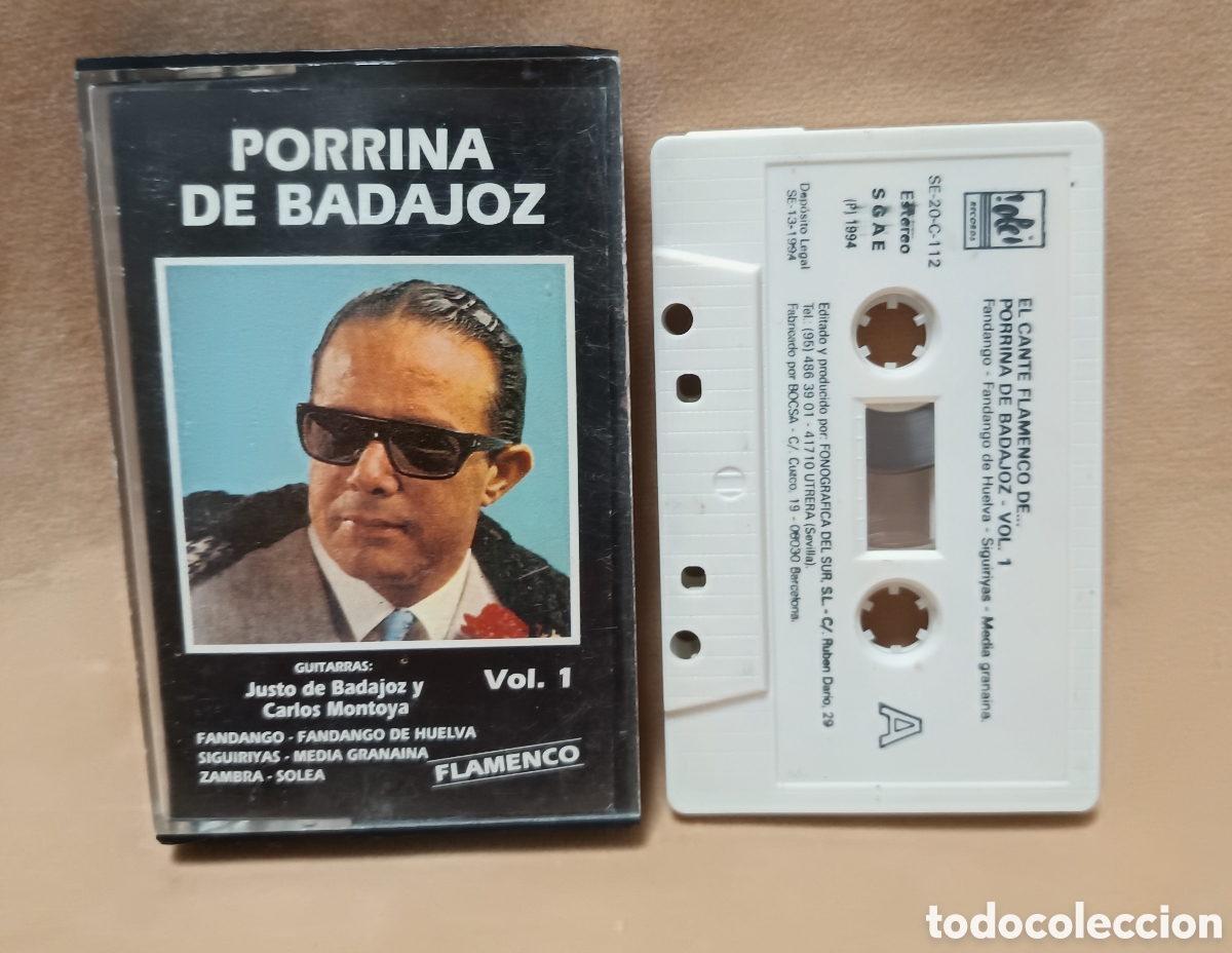 Casetes antiguos: EL CANTE FLAMENCO DE PORRINA DE BADAJOZ VOL. 1 - Casete