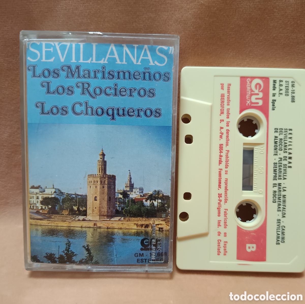 Casetes antiguos: SEVILLANAS Los Marisme&ntilde;os, Los Rocieros, Los Choqueros - Casete