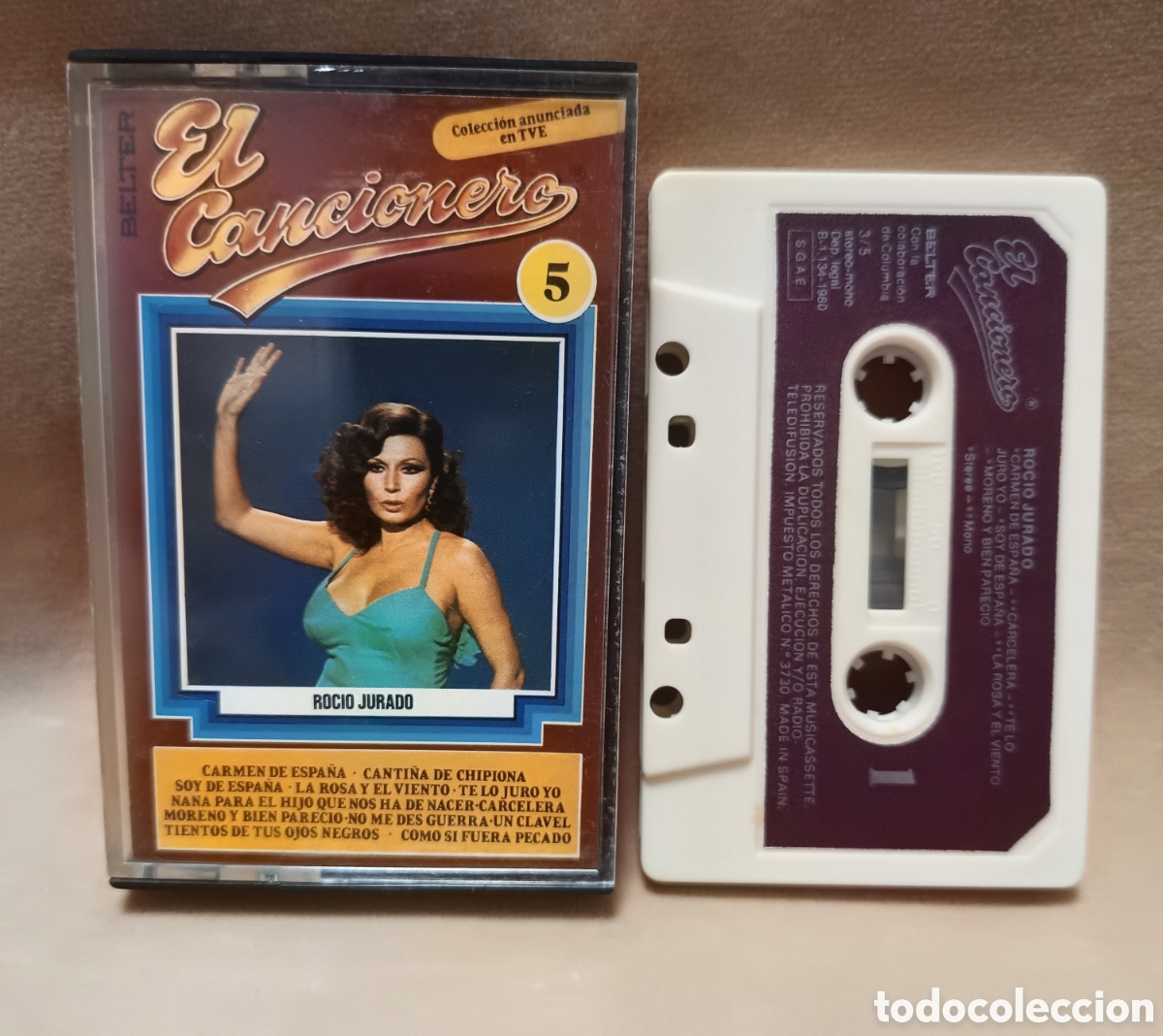 Casetes antiguos: ROCIO JURADO - EL CANCIONERO VOL. 5 - Belter - Casete