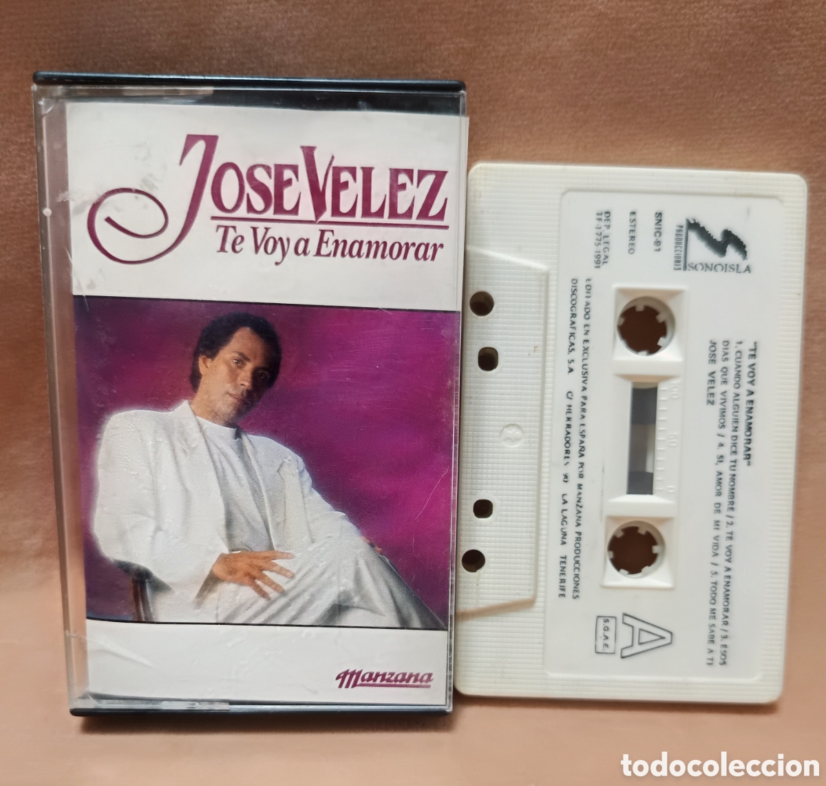Casetes antiguos: JOS&Eacute; VELEZ. TE VOY A ENAMORAR. SONOISLA. 1991