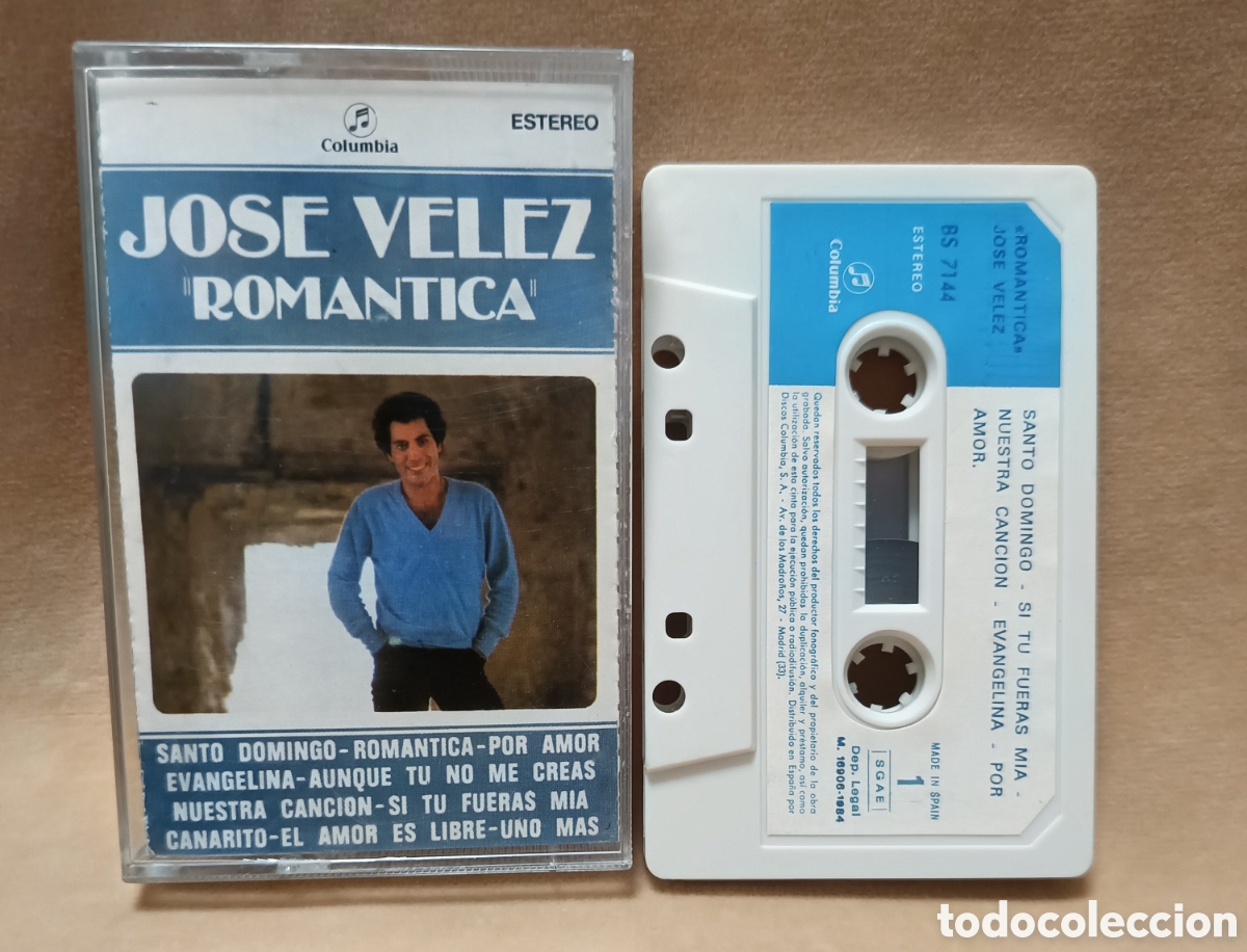 Casetes antiguos: JOSE VELEZ - ROMANTICA - COLUMBIA 1984 - CASETE