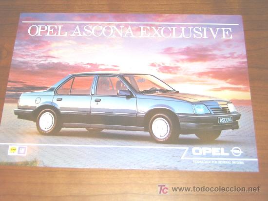 Automobili e Motociclette: OPEL ASCONA  EXCLUSIVE - FOLLETO PUBLICIDAD ORIGINAL -  ESPA&Ntilde;OL