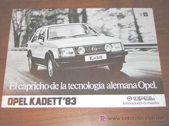Automobili e Motociclette: OPEL KADETT - FOLLETO PUBLICIDAD ORIGINAL - 1983 - ESPA&Ntilde;OL