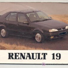 Coches y Motocicletas: RENAULT 19. MANUAL DE USUARIO. MAYO 1992.